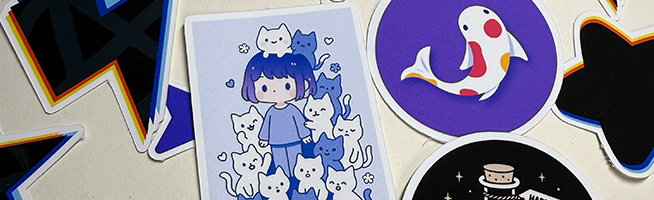 Varios stickers de Cydonia Lab
